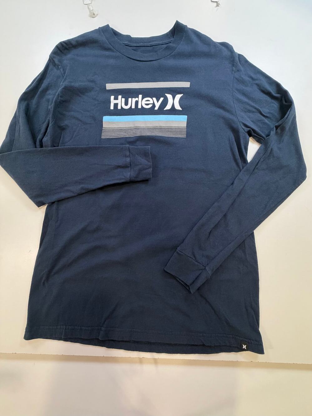 Hurley Men's Medium Navy Long Sleeve Graphic Tee